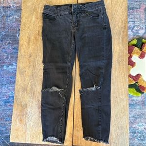 Free people black ripped jeans